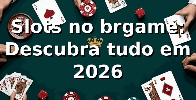 Slots no brgame: Descubra tudo em 2026 🎰